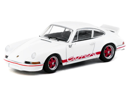 1/64 Tarmac Works Porsche 911 Carrera RS 2.7 Lightweight (White & Red) Diecast Car Model