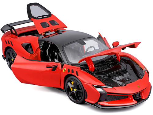 1/18 BBurago 2024 Ferrari SF90XX Stradale (Rosso Magma Red Metallic) Diecast Car Model