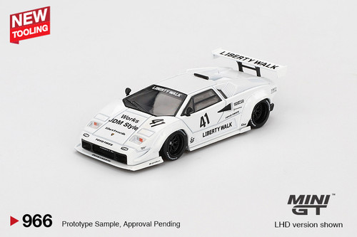 1/64 Mini GT Lamborghini Countach LB-Works (White) 2024