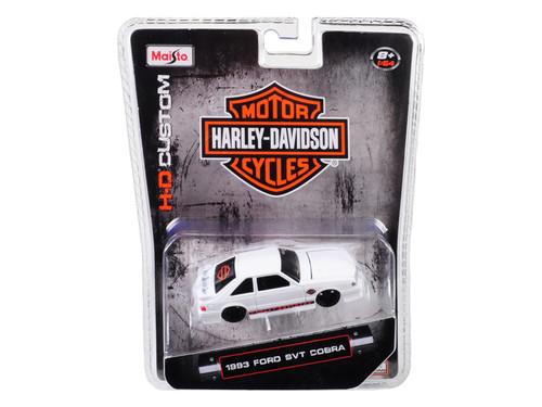 1993 Ford SVT Cobra White "Harley Davidson" 1/64 Diecast Model Car by Maisto