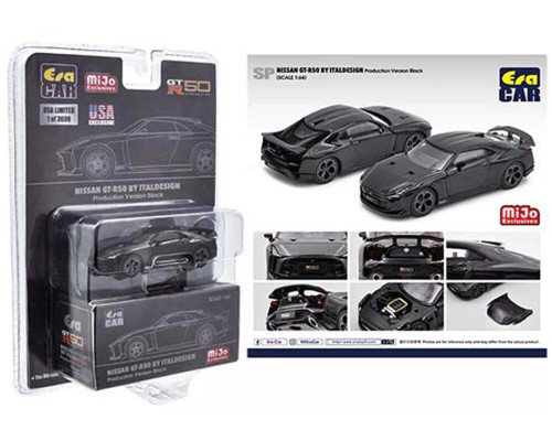 1/64 ERA CAR 日産 GT-R50 BYイタルデザイン 4台セット 1/64 Era Car Nissan GT-R50 By Italdesign (Black) Car Model