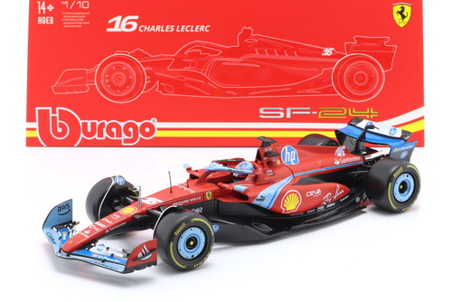 1/18 BBurago 2024 Charles Leclerc Ferrari SF-24 #16 3rd Place