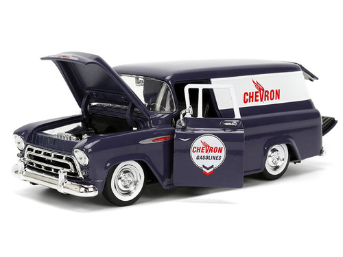1957 Chevrolet Suburban Red with White Stripes and Extra Wheels