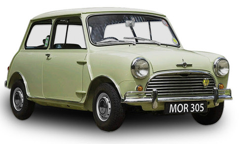 1/12 Sunstar 1963 Mini Morris Cooper S (Fiesta Yellow) Diecast Car Model