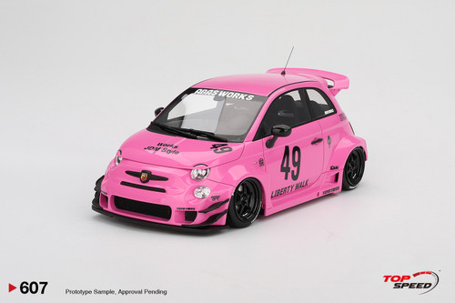 1/18 Top Speed LB-WORKS x Abas Works Fiat Abarth 595 Gara White