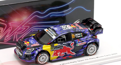 1/43 Spark Ford Puma Rally1 No.55 M-SPORT Ford World Rally Team 7th Rally Monte Carlo 2025 J. McErLean - E. Treacy Car Model