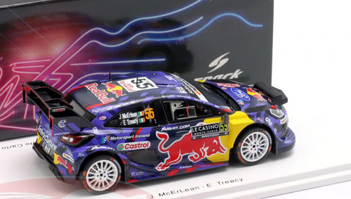 1/43 Spark Ford Puma Rally1 No.55 M-SPORT Ford World Rally Team 7th Rally Monte Carlo 2025 J. McErLean - E. Treacy Car Model