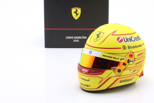 1/2 Bell 2025 Formula 1 Ferrari #44 Lewis Hamilton Helmet Model