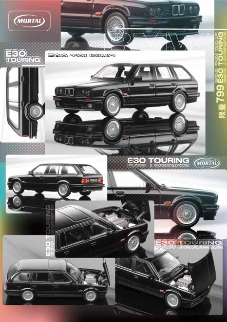 1/64 Mortal BMW E30 3 Series Wagon (Green) Diecast Car Model