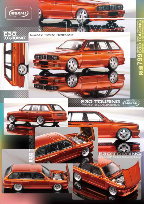 1/64 Mortal BMW E30 3 Series Wagon (Green) Diecast Car Model