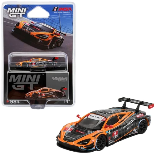 1/64 Mini GT 2024 McLaren 720S GT3 Evo Pfaff Motorsports 2024 IMSA Daytona 24 Hrs Diecast Car Model