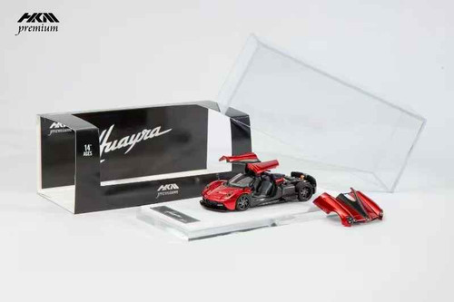 レオ 1/64 HKM Premium 2014 Pagani Huayra (Dark Red) Diecast Car Model