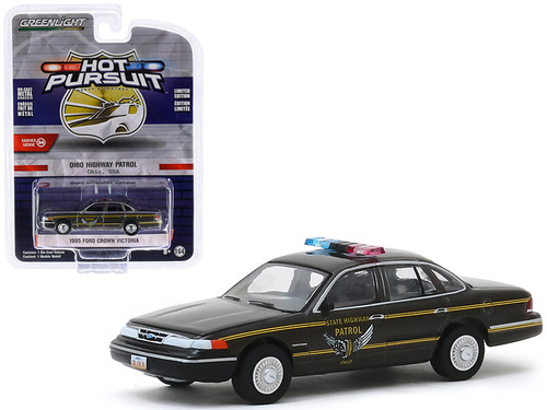 1995 Ford Crown Victoria Police Interceptor Brown Metallic "Ohio Highway Patrol" (Ohio, U.S.A.) "Hot Pursuit" Series 34 1/64 Diecast Model Car by Greenlight