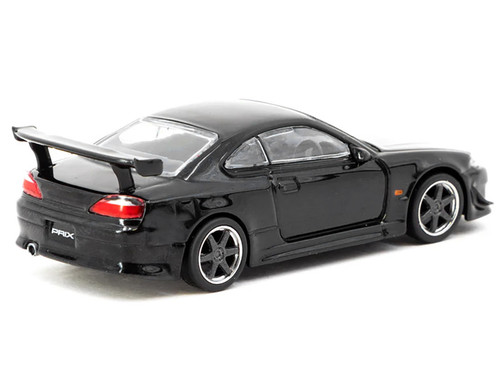 Nissan Silvia (S15) VERTEX RHD (Right Hand Drive) "PRIX-TONNDERU" Black "Global64" Series 1/64 Diecast Model by Tarmac Works