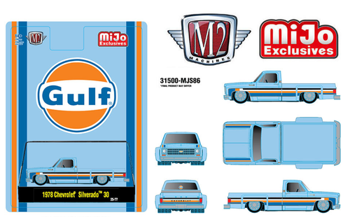 BLUE 1/64 Ixo 1978 Chevrolet Silverado K30 Crew Cab Fleetside