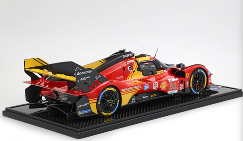 1/12 BBR 2024 Ferrari 499P Le Mans #51 3rd Place Pier Guidi Giovinazzi Calado Car Model