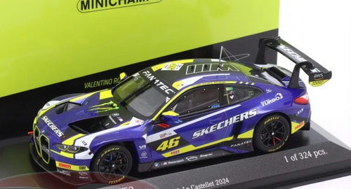 1/43 Minichamps 2024 4H Le Castellet BMW M4 GT3 Team WRT Valentina Rossi, Maxime Martin, Raffaele Marciello Car Model 1/43 Minichamps 2024 4H Le Castellet BMW M4 GT3 Team WRT Valentina Rossi, Maxime Martin, Raffaele Marciello Car Model