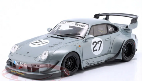 1/18 GT Spirit 2024 Porsche 911 993 RWB YUIITSUMUNI #27 (Silver) Car Model 1/18 GT Spirit 2024 Porsche 911 993 RWB YUIITSUMUNI #27 (Silver) Car Model