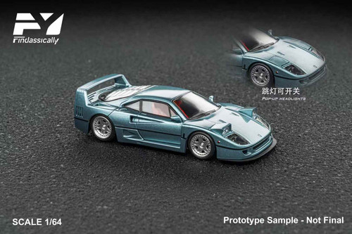 1/64 Finclassically Ferrari F40 (Ice Blue) Diecast Car Model