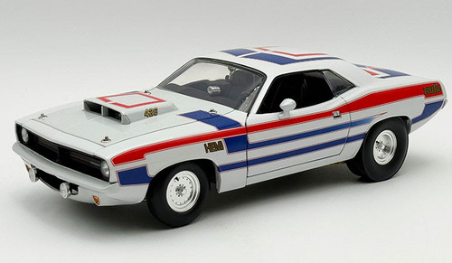 1/18 ACME 1972 Plymouth Cuda 340 (Black on White) Diecast Car