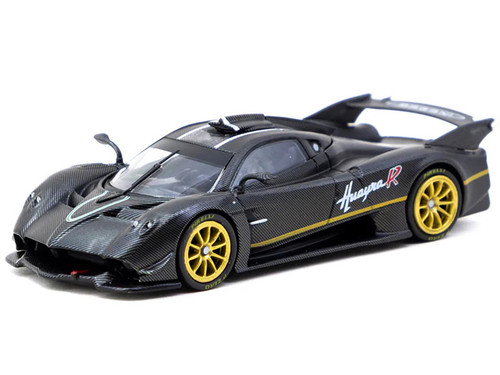 1/64 Tarmac Works Pagani Huayra R (Matte Black Carbon Fiber) Diecast Car Model