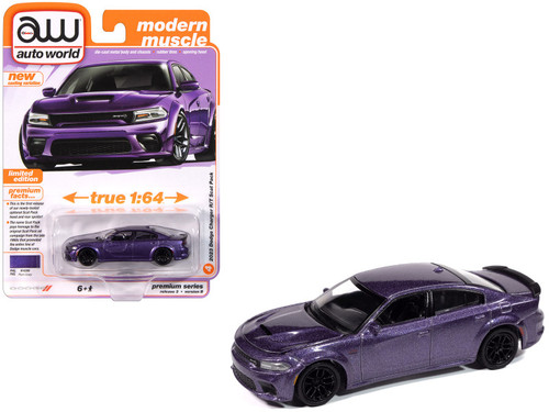 1/64 Auto World 2023 Dodge Charger Swinger R/T Scat Pack (Plum