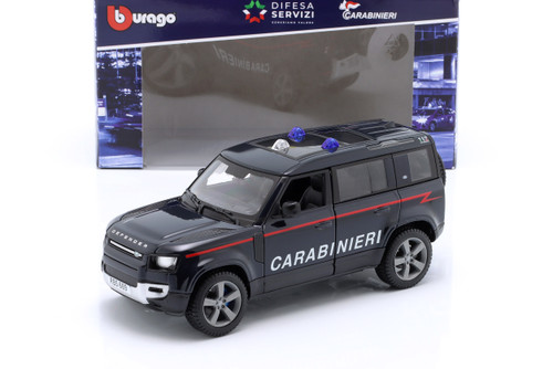 コレクション 1/24 BBurago 2022 Land Rover Defender 110 Carabinieri (Dark Blue