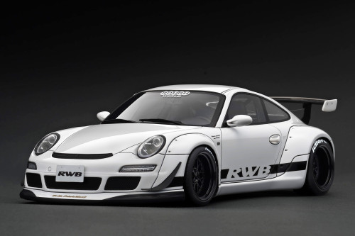 1/18 Ignition Model Porsche RWB 997 GT3 White - LIVECARMODEL.com
