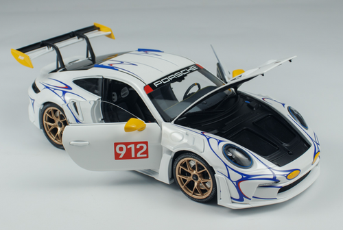 1/18 Minichamps 2023 Porsche 911 992 GT3 RS (White & Yellow) Diecast Car Model