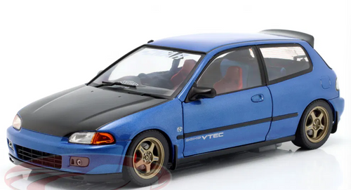1/18 Solido 1991 Honda Civic EG6 Solido Works (Cobalt Blue Pearl) Diecast Car Model