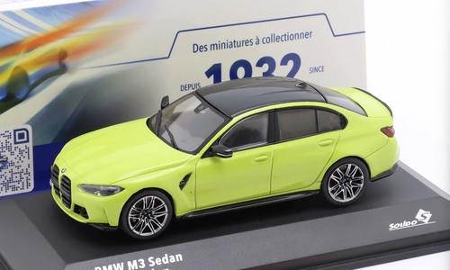 1/43 Solido 2023 BMW M3 G80 Competition (Sao Paulo Yellow) Diecast Car Model