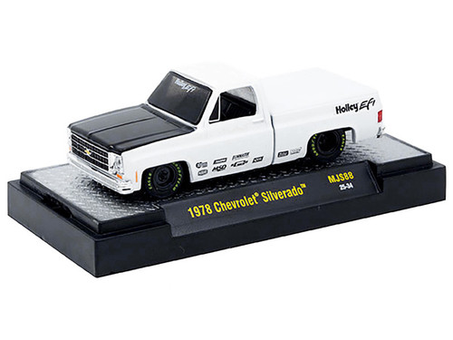 1/64 M2 Machines 1978 Chevrolet Silverado Holley Custom (White) Diecast Car Model