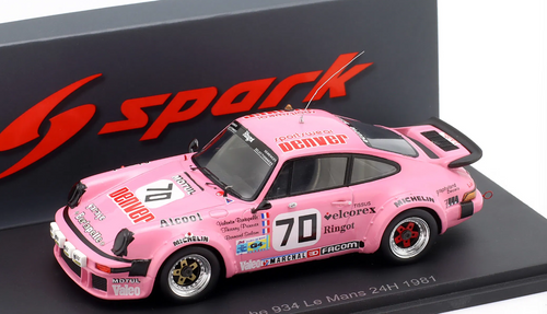 1/43 Spark Porsche 934 No.70 Le Mans 24H 1981  T. Perrier - V. Bertapelle - B. Salam Car Model