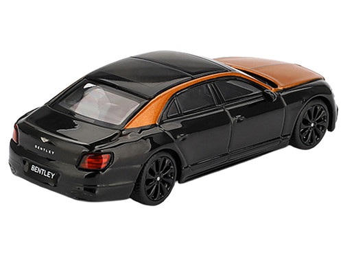 1/64 Mini GT Bentley Flying Spur (Orange Flame & Onyx Black) Diecast Car Model