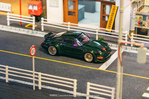 1/64 Tarmac Works Porsche 911 RWB 964 (Green) Diecast Car Model