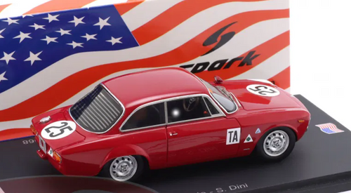 1/43 Spark Alfa Romeo Giulia Sprint GTA No.25 24H Daytona 1968 E. Pinto – S. Dini Car Model
