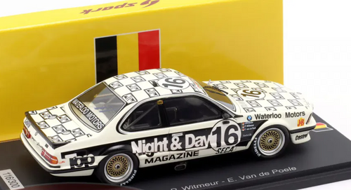 1/43 Spark BMW 635 Csi No.16 24H Spa 1986 J.M. Martin - P. Witmeur - E. Van de Poele Car Model