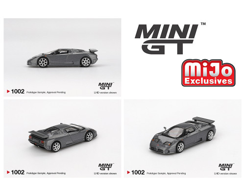 1/64 Mini GT Bugatti EB110 Super Sport (Grigio Scuro Grey) Diecast Car Model