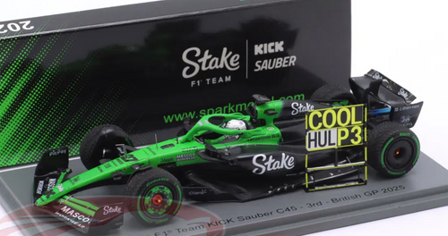 1/43 Spark 2025 Formula 1 Kick Sauber Stake F1 Team Kick Sauber #27 Nico Hulkenberg Car Model
