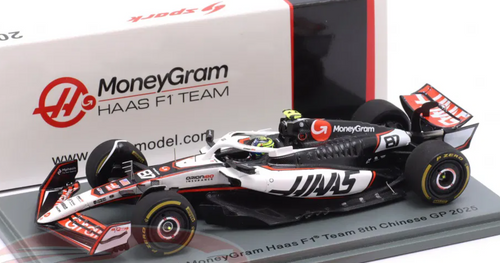 1/43 Spark 2025 Formula 1 Haas MoneyGram Haas F1 Team #87 Oliver Bearman Car Model
