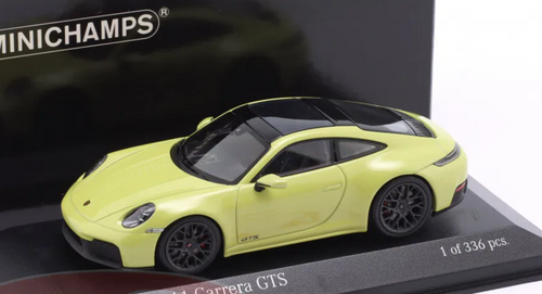 1/43 Minichamps 2024 Porsche 911 992.2 Carerra GTS (Yellow) Diecast Car Model