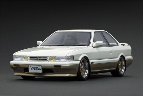 1/18 IG Ignition Model Nissan Leopard Altima V30 TWINCAM TURBO (white / gold) F31 Car Model