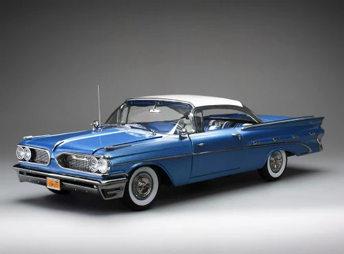 1/18 Sunstar 1959 Pontiac Bonneville Hard Top (Vanguard Blue Metallic) Diecast Car Model
