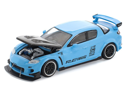 1/64 Poprace Mazda RX-8 RX8 Reamemiya (Light Blue) Diecast Car Model