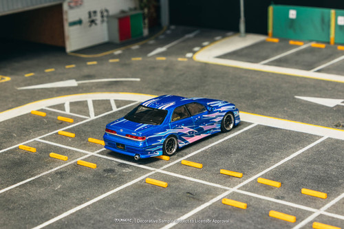 むー CHASE CAR 1/64 Tarmac Works VERTEX Toyota Mark II JZX100 (Chrome