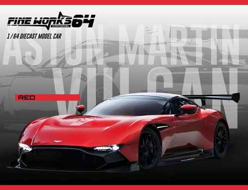 1/64 Fine Work Aston Martin Vulcan (Red) Diecast Car Model