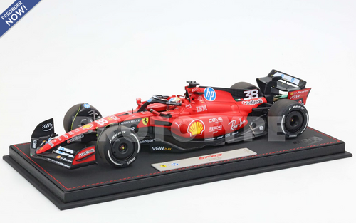 1/18 BBR 2025 Formula 1 Ferrari SF23 Test Fiorano #38 Guanyu Zhou First Show in Ferrari Car Model Luxury Package