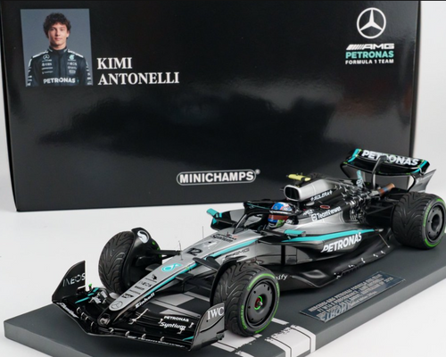 1/18 Minichamps 2025 Formula 1 Australian GP Mercedes-AMG Petronas F1 W16 E Performance #12 Andrea Kimi Antonelli Car Model