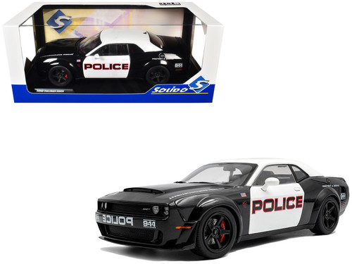 1/18 Solido 2023 Dodge Challenger R/T Scat Pack Widebody Highway Police Diecast Car Model
