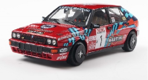 1/18 Solido 1989 Lancia Delta HF Integrale Red #1 M.Biasion, T.Siviero Rally San Remo Diecast Car Model